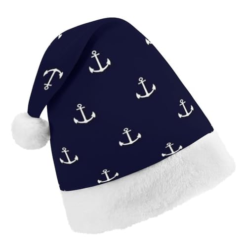 Cmagnifico Weihnachtsmütze, nautisches Thema, einfacher Anker-Hut für verschiedene Feiertagspartys von Cmagnifico