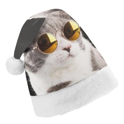 Cmagnifico Weihnachtsmütze, niedlicher Katzenhut mit Brille für verschiedene Feiertagspartys Cmagnifico Weihnachtsmütze, niedlicher Katzenhut mit Brille für verschiedene Feiertagspartys von Cmagnifico