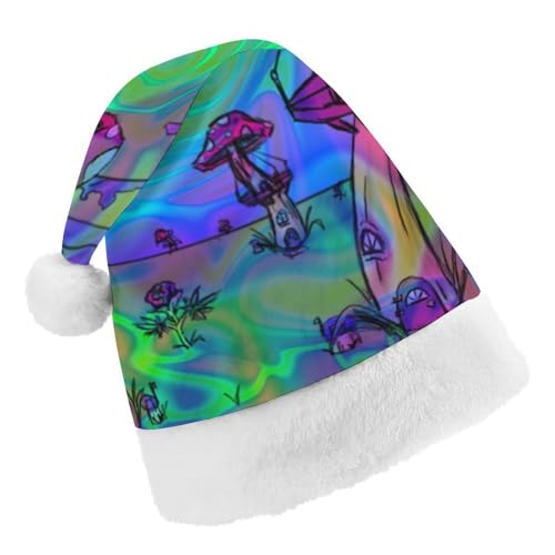 Cmagnifico Weihnachtsmütze, psychedelischer Trippy-Pilzhut für verschiedene Feiertagspartys von Cmagnifico