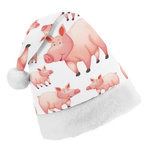 Cmagnifico Weihnachtsmütze, rosa Cartoon-Schweine-Hut für verschiedene Feiertagspartys von Cmagnifico