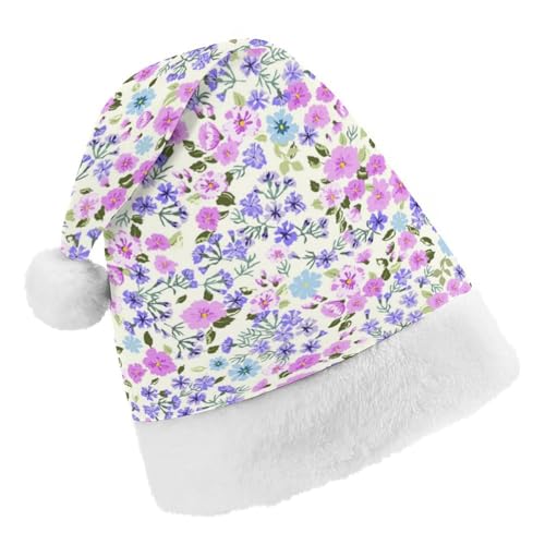 Cmagnifico Weihnachtsmütze, rosa und lila Blumen Hut für verschiedene Feiertagsfeiern von Cmagnifico