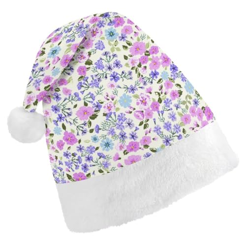 Cmagnifico Weihnachtsmütze, rosa und lila Blumen Hut für verschiedene Feiertagsfeiern von Cmagnifico