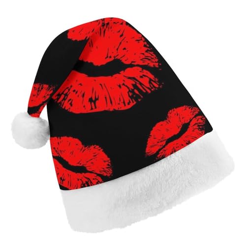 Cmagnifico Weihnachtsmütze, rote Lippen, Hut für verschiedene Feiertagspartys von Cmagnifico
