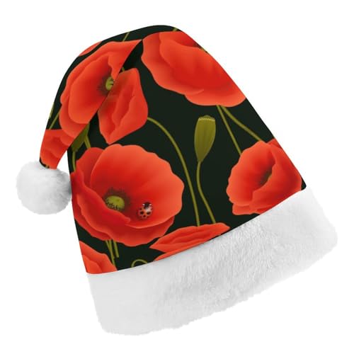 Cmagnifico Weihnachtsmütze, roter Mohnblumen-Hut für verschiedene Feiertagspartys von Cmagnifico