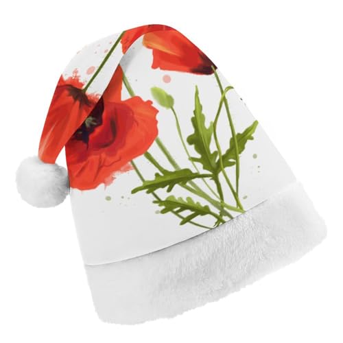 Cmagnifico Weihnachtsmütze, roter Mohnhut für verschiedene Feiertagsfeiern von Cmagnifico
