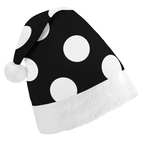 Cmagnifico Weihnachtsmütze, schwarzer Punkt-Hut für verschiedene Feiertagspartys von Cmagnifico