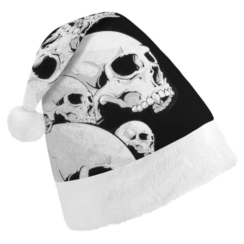 Cmagnifico Weihnachtsmütze, schwarzer Totenkopf-Hut für verschiedene Feiertagspartys von Cmagnifico