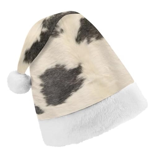 Cmagnifico Weihnachtsmütze, schwarzer Vintage-Rindslederhut für verschiedene Feiertagspartys von Cmagnifico