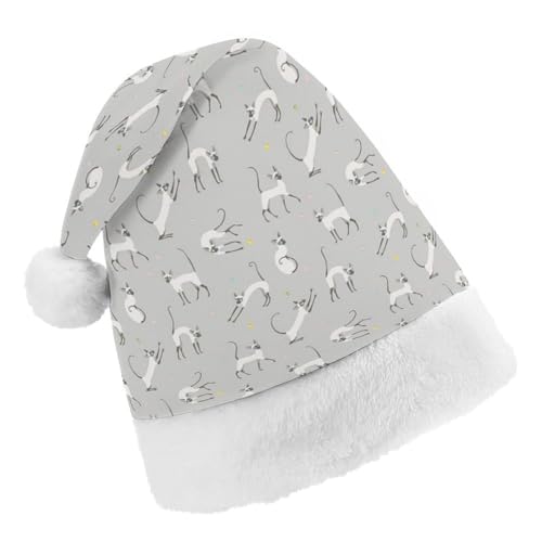 Cmagnifico Weihnachtsmütze, siamesische Katze an der Wand, Hut für verschiedene Feiertagsfeiern von Cmagnifico