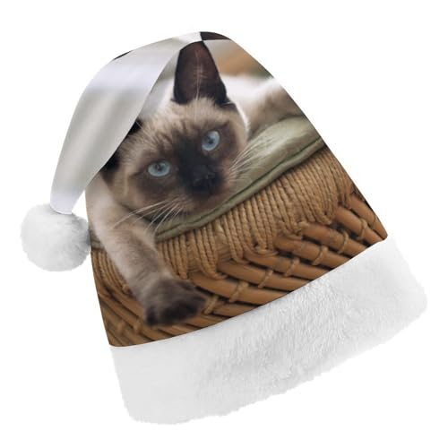 Cmagnifico Weihnachtsmütze, siamesische Thai-Katze, Mandala-Hut für verschiedene Feiertagsfeiern von Cmagnifico