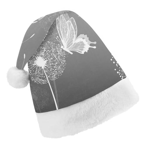 Cmagnifico Weihnachtsmütze, weißer Schmetterlings- und Löwenzahn-Hut für verschiedene Feiertagspartys von Cmagnifico