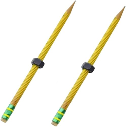Fadenstift, sensorisch-freundliche Spiralzappellise für Fokus und Angstlinderung,Bleistifte verdrehen und schreiben, um ruhig zu zappeln,Spinner Pen mit Einer Schiebernuss zur Belastung (2pcs) von Cmeilau