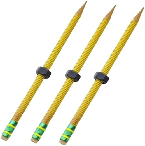 Fadenstift, sensorisch-freundliche Spiralzappellise für Fokus und Angstlinderung,Bleistifte verdrehen und schreiben, um ruhig zu zappeln,Spinner Pen mit Einer Schiebernuss zur Belastung (3pcs) von Cmeilau