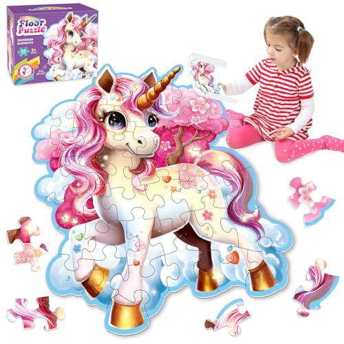 Einhorn Geschenke für Mädchen Puzzle ab 3 4 5 Jahre Schimmerndes 45 Teile Einhorn Puzzle ab 3 Jahren Großes Puzzle Spielzeug Pädagogisches Lernspielzeug Geschenk für Mädchen im Alter von 3-8 Jahren Einhorn Geschenke für Mädchen Puzzle ab 3 4 5 Jahre Schimmerndes 45 Teile Einhorn Puzzle ab 3 Jahren Großes Puzzle Spielzeug Pädagogisches Lernspielzeug Geschenk für Mädchen im Alter von 3-8 Jahren von Cmiolacuna