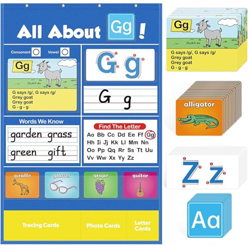 1 Set Alphabet -Lernentasche, kreativer Alphabet -Taschendiagramm, Briefe -Erkennungstool, interaktive Hilfe für Homeschool, Vorschule, Kindergarten von Cndiyald