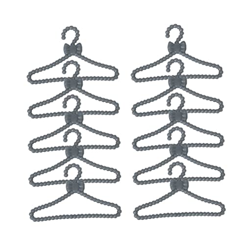 10pcs Delicate Dollhouse Miniatur Hanger niedliche Mini -Rack -Puppenhaus Holzdekoration Zubehör Lebendige Spielzeugmodell Doll Spielzeugkleidung Rack, Miniaturbügel von Cndiyald
