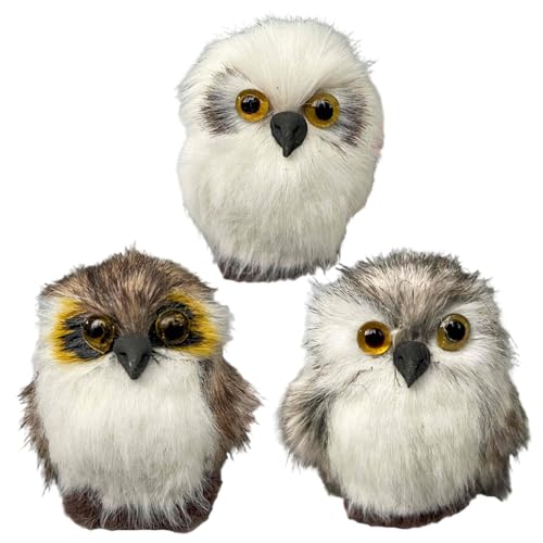 3pcs gefüllte Eulenplüschspielzeug, kleine süße gefüllte Eulenspielzeug Ornamente, weiches Flauschiges Plüschtier für Home Car Dekoration, Kinder und Frauen Geschenke 3pcs gefüllte Eulenplüschspielzeug, kleine süße gefüllte Eulenspielzeug Ornamente, weiches Flauschiges Plüschtier für Home Car Dekoration, Kinder und Frauen Geschenke von Cndiyald