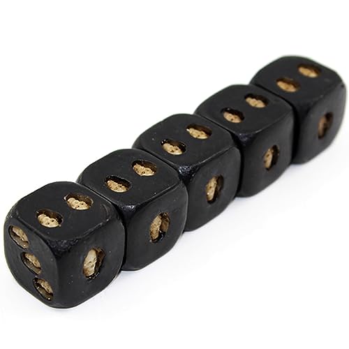 5pcs schwarzer Schädelwürfler grinsend Schädel Deluxe Teufel Poker Würfel Gothic Gambling Tower mit Tod, Plastik von Cndiyald