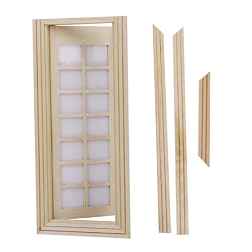 Cndiyald 1 Set Miniatur Holztür 6-Schleier-Eintürfenster 1/12 Puppenhaus DIY Decor Accessoire, Mini 6-Pane-Single Cndiyald 1 Set Miniatur Holztür 6-Schleier-Eintürfenster 1/12 Puppenhaus DIY Decor Accessoire, Mini 6-Pane-Single von Cndiyald