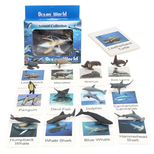 Cndiyald 1 Set Ocean Animals Figuren mit Tier Match-Spielkarten simulierte Plastik Realistische Ozeantiere Spielzeug Dekorationen für Heimtisch, Tierkarten für Kleinkinder 1-3 Cndiyald 1 Set Ocean Animals Figuren mit Tier Match-Spielkarten simulierte Plastik Realistische Ozeantiere Spielzeug Dekorationen für Heimtisch, Tierkarten für Kleinkinder 1-3 von Cndiyald