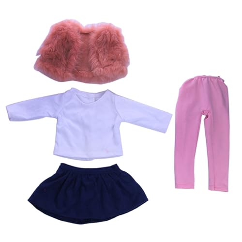 Cndiyald 18-Zoll-Puppenkleidung, Winter-Outfit-Puppenkleidung beinhaltet Weste, Rock, Leggings und langärmeliges Hemd-Babypuppenkleidung für 18 Zoll, 18 Zoll Puppenzubehör Cndiyald 18-Zoll-Puppenkleidung, Winter-Outfit-Puppenkleidung beinhaltet Weste, Rock, Leggings und langärmeliges Hemd-Babypuppenkleidung für 18 Zoll, 18 Zoll Puppenzubehör von Cndiyald