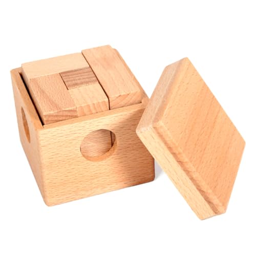 Cndiyald 1pc hölzerne Soma Würfel Puzzle Spielzeug Holzhirn Teaser IQ Puzzle Box Mathe Puzzle Spielzeug Geschenk für Kinder und Erwachsene Kong Mingsuo von Cndiyald