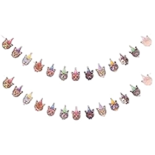 Cat Birthday Banner, 2PCS Geburtstagskatze Garland, Hängende Garland für Pet Theme Party, Kitties Geburtstagsfeier Bunting Dekoration Cat Birthday Banner, 2PCS Geburtstagskatze Garland, Hängende Garland für Pet Theme Party, Kitties Geburtstagsfeier Bunting Dekoration von Cndiyald