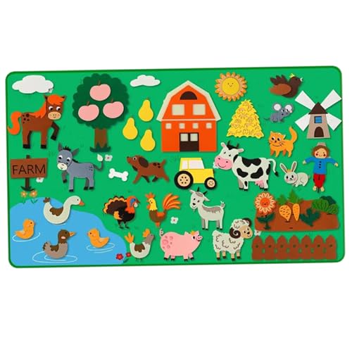 Cndiyald Filzbrettgeschichte Sets, Nutztiere Fish Baby Aktivitätsbuch Frühes Lernen interaktiver Hänge -Wandaktivitäten für Kleinkinder Kinder, Babybesetzte Buch Cndiyald Filzbrettgeschichte Sets, Nutztiere Fish Baby Aktivitätsbuch Frühes Lernen interaktiver Hänge -Wandaktivitäten für Kleinkinder Kinder, Babybesetzte Buch von Cndiyald