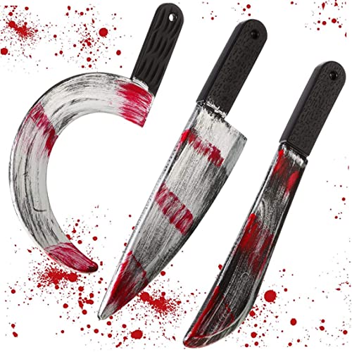 Cndiyald Halloween Kostüm niedlicher, 3pcs blutige falsche niedliche Machete Spielzeug, Plastik von Cndiyald