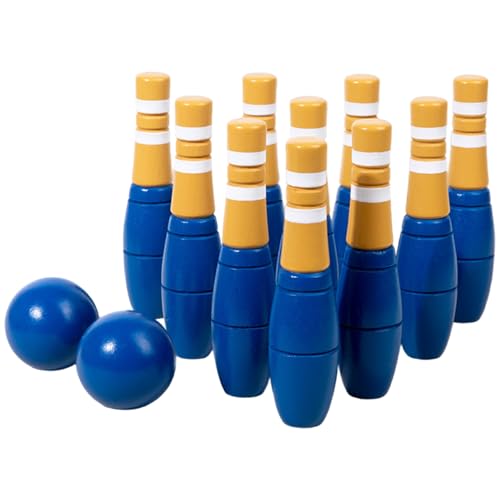 Cndiyald Kinder Bowling Set, Bowling Set Kinder, Spiel aus Holz mit Aufbewahrungstasche, Spielset Cndiyald Kinder Bowling Set, Bowling Set Kinder, Spiel aus Holz mit Aufbewahrungstasche, Spielset von Cndiyald