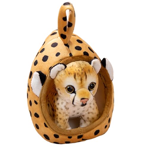 Cndiyald Leoparden-Plüschtier, 7 Zoll realistischer Leoparden-Plüsch mit Haustiernest, weiches Plüschspielzeug aus PP-Baumwolle für Jungen, Geparden-Plüschtier Cndiyald Leoparden-Plüschtier, 7 Zoll realistischer Leoparden-Plüsch mit Haustiernest, weiches Plüschspielzeug aus PP-Baumwolle für Jungen, Geparden-Plüschtier von Cndiyald