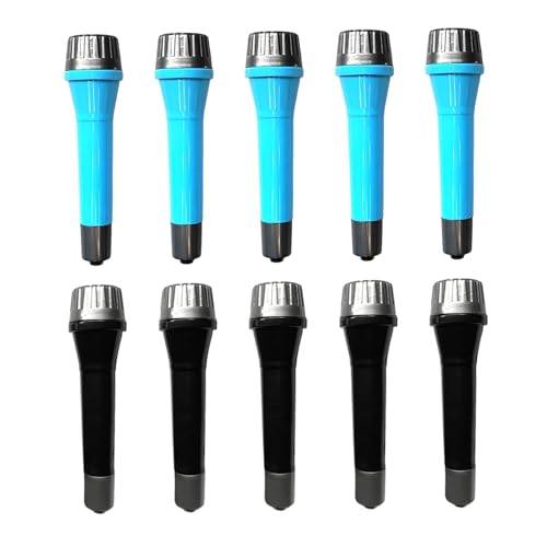 Cndiyald Mikrofonspielzeug für Kinder, 10pcs Kindermikrofon, simuliertes drahtloses Spielzeug, Fake Black + Blue Cndiyald Mikrofonspielzeug für Kinder, 10pcs Kindermikrofon, simuliertes drahtloses Spielzeug, Fake Black + Blue von Cndiyald