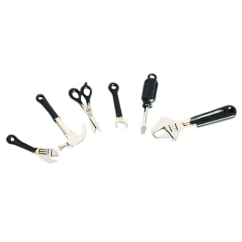 Cndiyald Miniaturpuppenhouse -Werkzeug Mini Reparatur Hammer Party Dekoration Zubehör Black 1Set, Miniaturpuppenhaus Hammer von Cndiyald