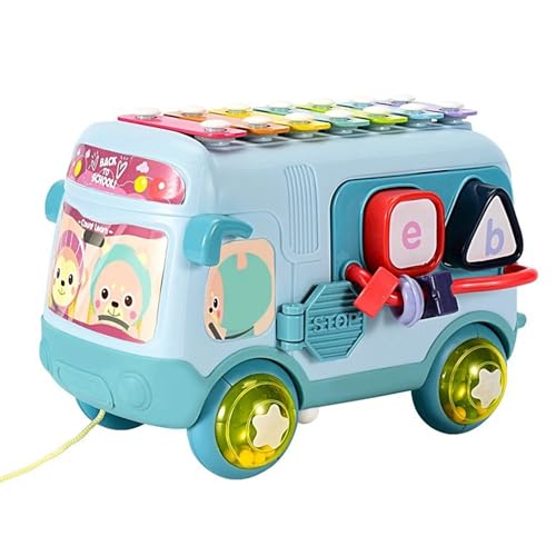 Cndiyald Montessori -Spielzeug für Kinder, Xylophon für Kleinkinder, Musik sensorische Babybusspielzeug mit Xylophonformen Sorter Blau Cndiyald Montessori -Spielzeug für Kinder, Xylophon für Kleinkinder, Musik sensorische Babybusspielzeug mit Xylophonformen Sorter Blau von Cndiyald