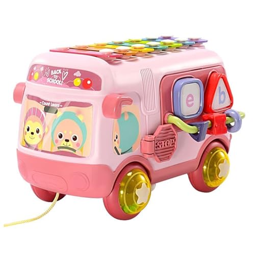 Cndiyald Montessori -Spielzeug für Kinder, Xylophon für Kleinkinder, Musik sensorische Babybusspielzeug mit Xylophonformen Sortierer Rot Cndiyald Montessori -Spielzeug für Kinder, Xylophon für Kleinkinder, Musik sensorische Babybusspielzeug mit Xylophonformen Sortierer Rot von Cndiyald