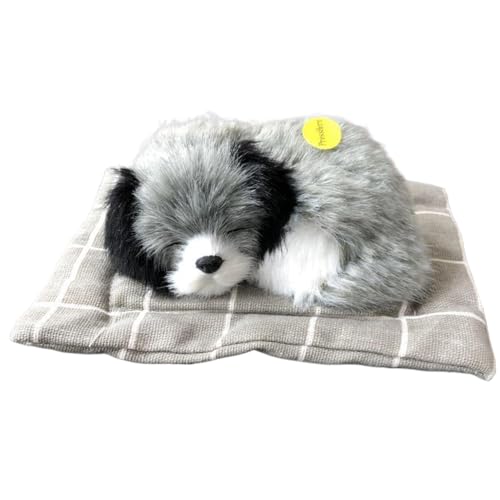 Cndiyald Plüschhundspielzeug, Plüschschlafhund auf Pad, Simulation Tierpuppe, Mini -Hund für Kinder, Hundegefüllungsspielzeug Cndiyald Plüschhundspielzeug, Plüschschlafhund auf Pad, Simulation Tierpuppe, Mini -Hund für Kinder, Hundegefüllungsspielzeug von Cndiyald