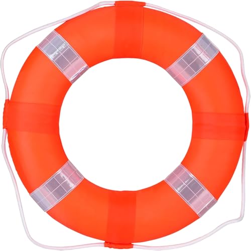 Cndiyald Pool Floats, 21 Zoll Schwimmschaum Lebensdauer Ring mit Perimeter Seil, Leichter Lebensring für Pool, See, Fluss von Cndiyald