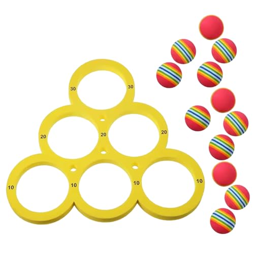 Cndiyald Poolspiel mit Partitur, Eva Floating Pool Spielzeug mit 12 Werfen Bällen, Spielzeugspielset, Toss Game Swimming Party von Cndiyald
