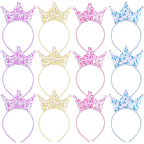 Cndiyald Prinzessinnenkronen-Stirnband, 12-teiliges Tiara-Stirnband, 8 x 5 Zoll Paillettenkronen-, dekorative Prinzessinnenkrone für Partys Cndiyald Prinzessinnenkronen-Stirnband, 12-teiliges Tiara-Stirnband, 8 x 5 Zoll Paillettenkronen-, dekorative Prinzessinnenkrone für Partys von Cndiyald