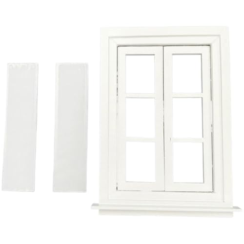 Cndiyald Puppenhausfenster, Fenster für Dollhouse, 1:12 Möbel Skala, Miniaturfensterrahmen, Mini Möbelpuppenhaus Cndiyald Puppenhausfenster, Fenster für Dollhouse, 1:12 Möbel Skala, Miniaturfensterrahmen, Mini Möbelpuppenhaus von Cndiyald