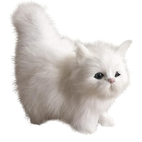 Cndiyald Realistische Katze niedliche stehende Katze Plüsch Simuliertes künstlicher Kunstfell Katzenpuppe Dekorative detaillierte falsche Katzenfotografie -Requisite, weiß Cndiyald Realistische Katze niedliche stehende Katze Plüsch Simuliertes künstlicher Kunstfell Katzenpuppe Dekorative detaillierte falsche Katzenfotografie -Requisite, weiß von Cndiyald