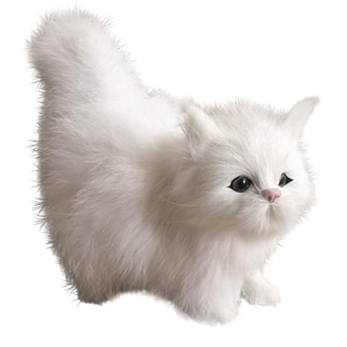 Cndiyald Simulation Katzenspielzeug, Katzengefüllte Tier, Tierplüschspielzeug für Kinder, Kätzchen ausgestopfte Puppe, Katzenrealistische Spielzeug, Katzenplüschspielzeug weiß Cndiyald Simulation Katzenspielzeug, Katzengefüllte Tier, Tierplüschspielzeug für Kinder, Kätzchen ausgestopfte Puppe, Katzenrealistische Spielzeug, Katzenplüschspielzeug weiß von Cndiyald