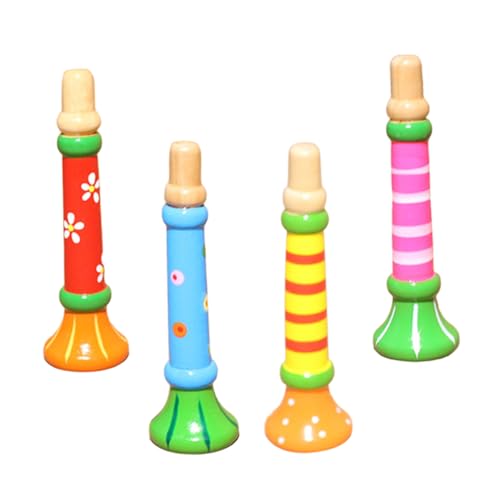 Cndiyald Spielzeug Trompete spielbarer 4PCS Kids Trompete Nette Cartoon Developmental Holz Kinder Flöte Mehrzweck Kinder Musikspielzeug, Kinder Musikinstrument Cndiyald Spielzeug Trompete spielbarer 4PCS Kids Trompete Nette Cartoon Developmental Holz Kinder Flöte Mehrzweck Kinder Musikspielzeug, Kinder Musikinstrument von Cndiyald