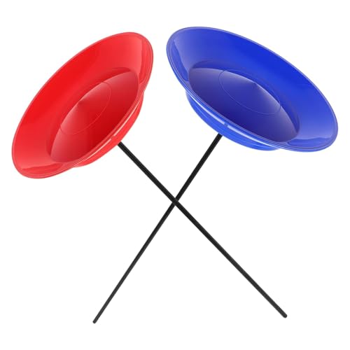 Cndiyald Spinnplatte mit Stöcken lustige Kunststoff -Drehplatten Jonglierstäbchen 2 Setzen Sie zufällige Farbe, Bildungsspielzeug von Cndiyald