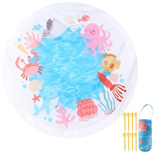 Cndiyald Strandpool für Kleinkinder, Baby-Strandpool 4, 6 Fuß, runder Cartoon-Strandpfützenpool, Kinderpool und Stranddecke Cndiyald Strandpool für Kleinkinder, Baby-Strandpool 4, 6 Fuß, runder Cartoon-Strandpfützenpool, Kinderpool und Stranddecke von Cndiyald