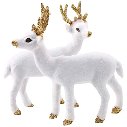 Cndiyald Weihnachtstier -Figuren 2pcs 5.91x5,91 Zoll weiße Rentiersimulation Realistische Stehhirschdekoration für Weihnachten Home Party Gefälligkeiten Vorräte, weiße Rentierkunsttier -Ornament Cndiyald Weihnachtstier -Figuren 2pcs 5.91x5,91 Zoll weiße Rentiersimulation Realistische Stehhirschdekoration für Weihnachten Home Party Gefälligkeiten Vorräte, weiße Rentierkunsttier -Ornament von Cndiyald