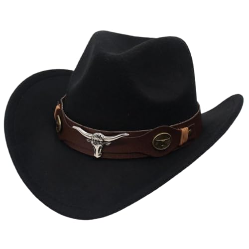 Cowboyhut, Cowboyhut für Erwachsene, westlicher Hut für Frauen, Cowgirl -Hut für Party, breite Krempe Cowboy -Hüte Cowboyhut, Cowboyhut für Erwachsene, westlicher Hut für Frauen, Cowgirl -Hut für Party, breite Krempe Cowboy -Hüte von Cndiyald