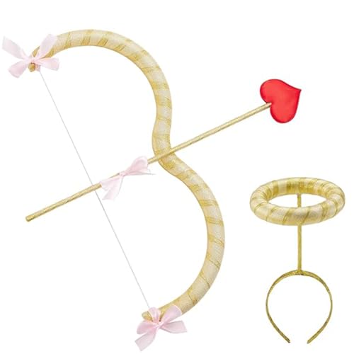 Cupid Bow und Pfeilset One Size Red Arrows Valentinstag Cupid Kostüm Zubehör mit Cupid Bow und Pfeilset One Size Red Arrows Valentinstag Cupid Kostüm Zubehör mit von Cndiyald