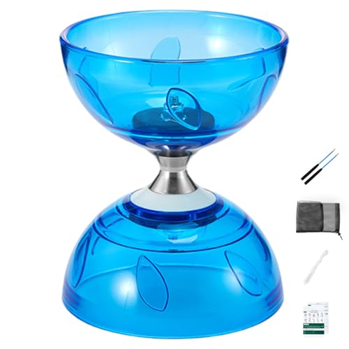 Diabolo Chinese Yoyo Set tragbares blaues großes Dreifachlager -Diabolo Yoyo mit Spielstock, String und Net -Bag -Execrising -Trainingsspielzeug für Erwachsene, Kinder, ältere Menschen, Chinesisch Diabolo Chinese Yoyo Set tragbares blaues großes Dreifachlager -Diabolo Yoyo mit Spielstock, String und Net -Bag -Execrising -Trainingsspielzeug für Erwachsene, Kinder, ältere Menschen, Chinesisch von Cndiyald