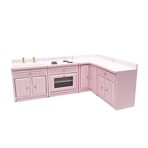 Dollhouse Miniatur Küchenschrank 1:12 Hölzer Dollhouse Möbel Haus Küche Set Vorräte, Schrank von Cndiyald